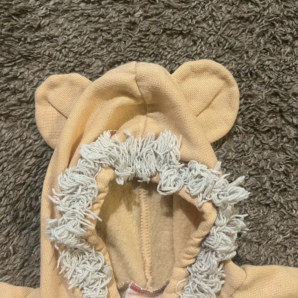Vintage Lion King Nala Costume Outfit One Piece 2 Two Toned Ears Hood - Picture 5 of 8